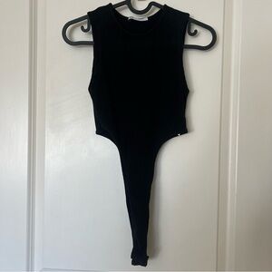 Zara Black High Cut Bodysuit